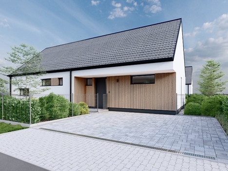 Moderní rodinný dům 4+kk typ Stodola s pozemkem 594 m2- Zlaté Roudné